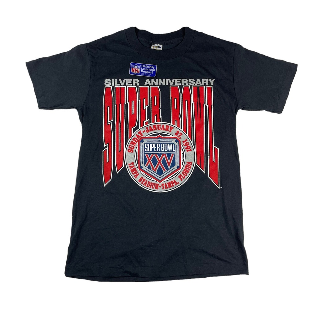 Vintage 1991 Super Bowl XXV 25 TShirt 1991 Buffalo Bills Vs NY Giants Medium NWT